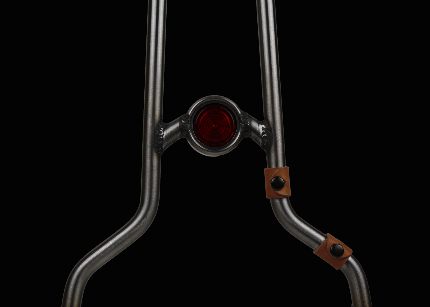 CC#1 Sportster Sissy Bar and Tail Light w/Leather Straps