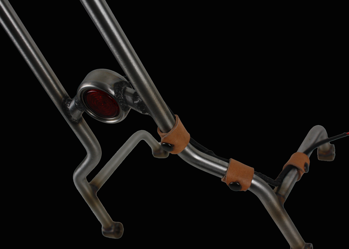 CC#1 Sportster Sissy Bar and Tail Light w/Leather Straps